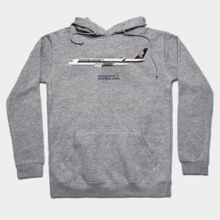 Illustration of Singapore Airlines Airbus A350 Hoodie